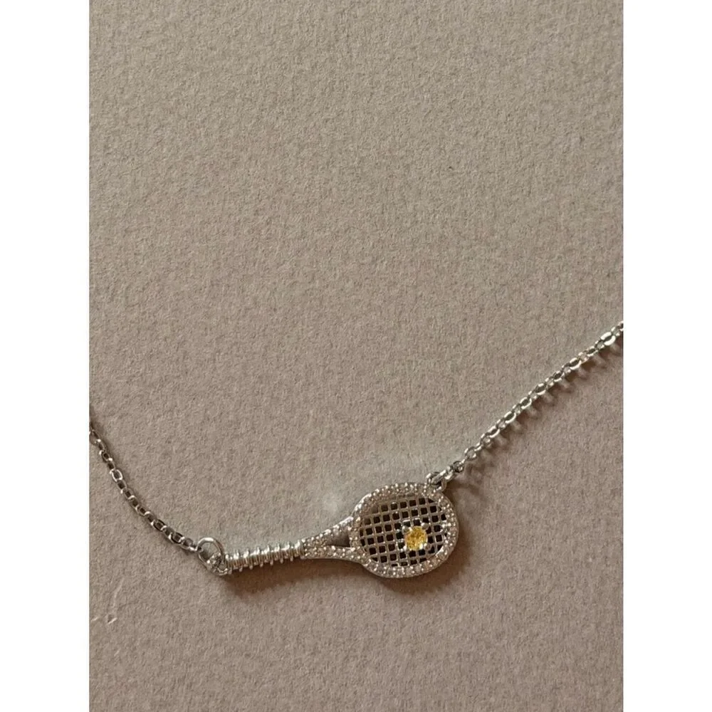 Tennis Racket Pendant Necklace A1779